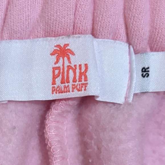 Pink Palm Puff small sweatpants small - Picture 3 of 3